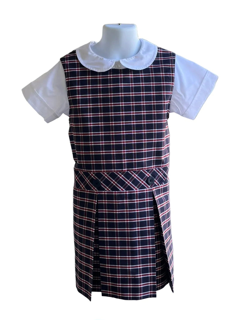Load image into Gallery viewer, Drop Waist Jumper Plaid 3C
