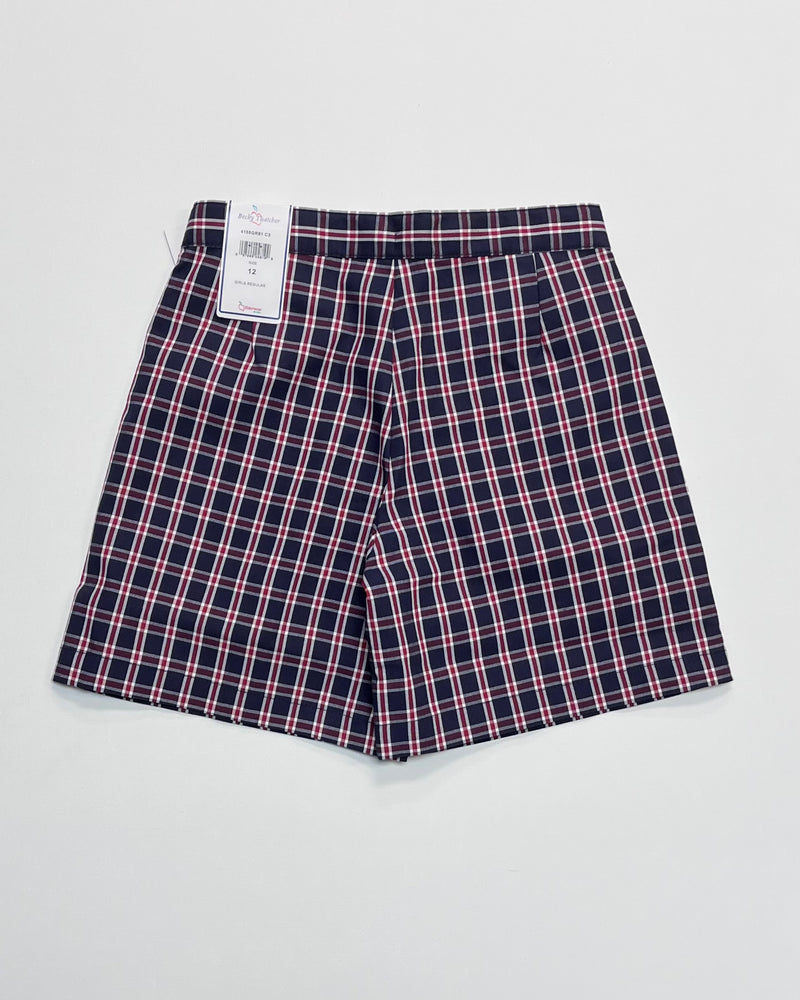 Load image into Gallery viewer, EW Flat Front Zip Shorts Plaid 3C
