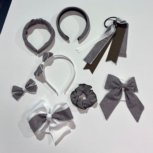 Hair Accessories Brown Gingham
