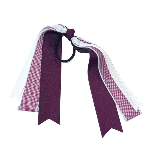 Hair Accessories Burgundy Gingham