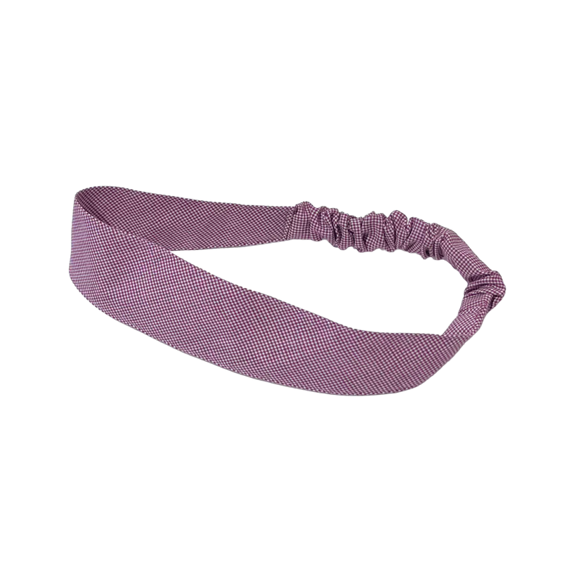 Load image into Gallery viewer, Hair Accessories Burgundy Gingham
