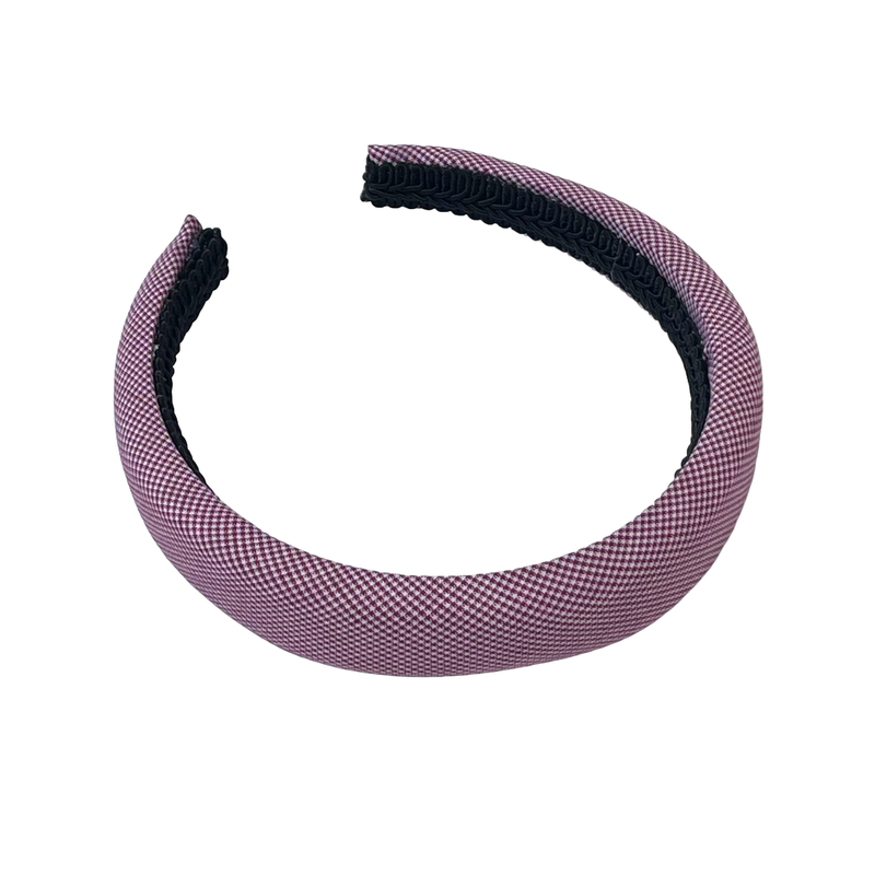 Load image into Gallery viewer, Hair Accessories Burgundy Gingham
