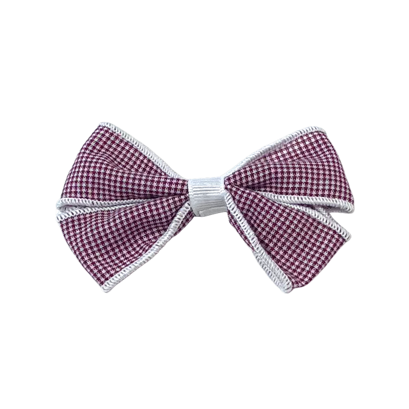 Load image into Gallery viewer, Hair Accessories Burgundy Gingham
