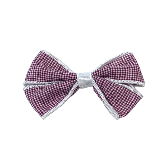 Hair Accessories Burgundy Gingham