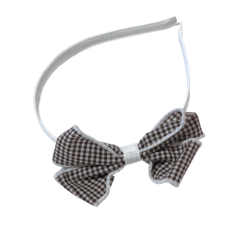 Load image into Gallery viewer, Hair Accessories Brown Gingham

