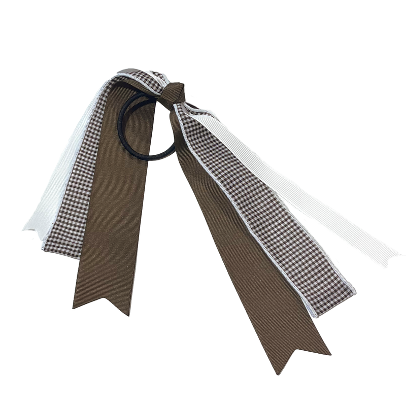 Load image into Gallery viewer, Hair Accessories Brown Gingham
