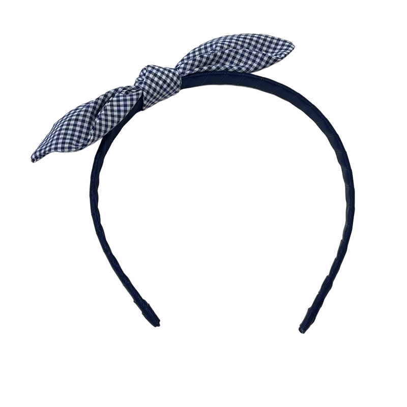 Load image into Gallery viewer, Hair Accessories Navy Gingham
