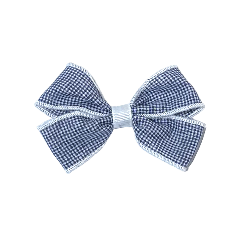 Load image into Gallery viewer, Hair Accessories Navy Micro Gingham
