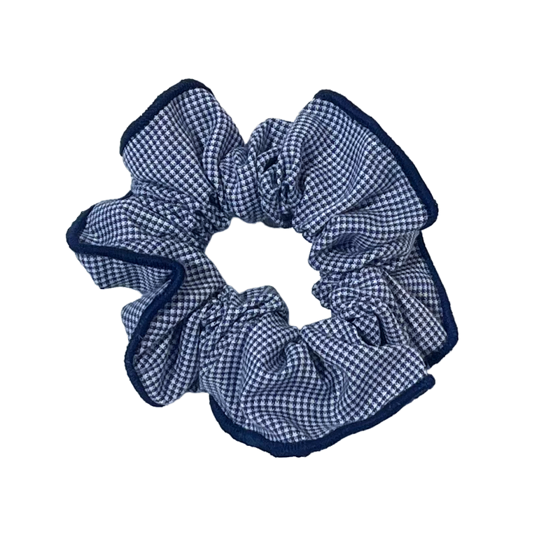 Load image into Gallery viewer, Hair Accessories Navy Micro Gingham
