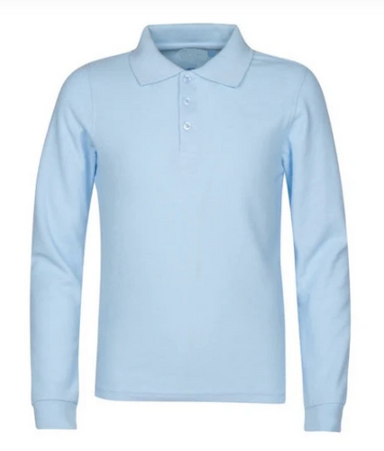 EW DryFit Polo Lt Blue Long Sleeve