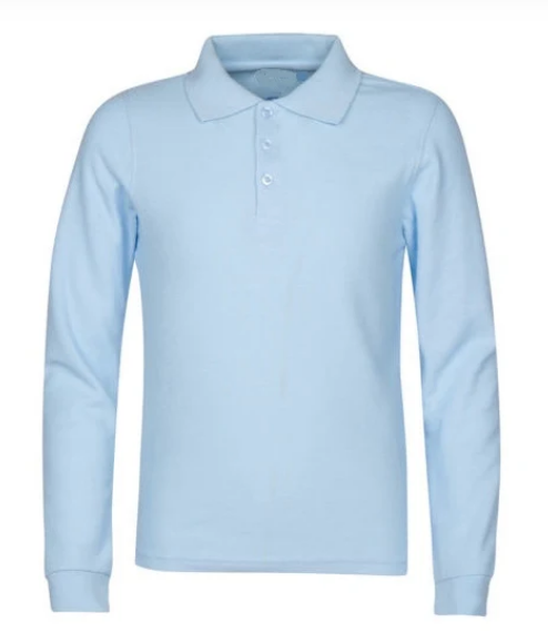 EW DryFit Polo Lt Blue Long Sleeve