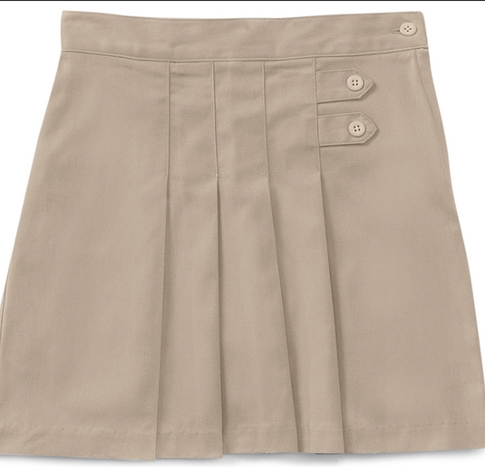 Pleated Tab Scooter Khaki