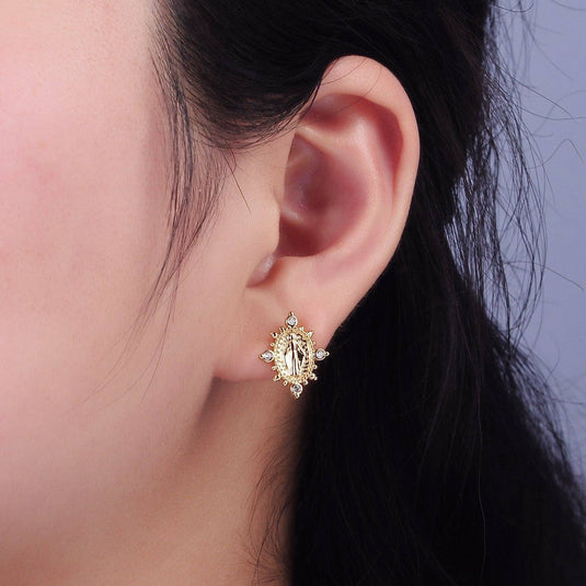 16K Guadalupe Stud Earrings