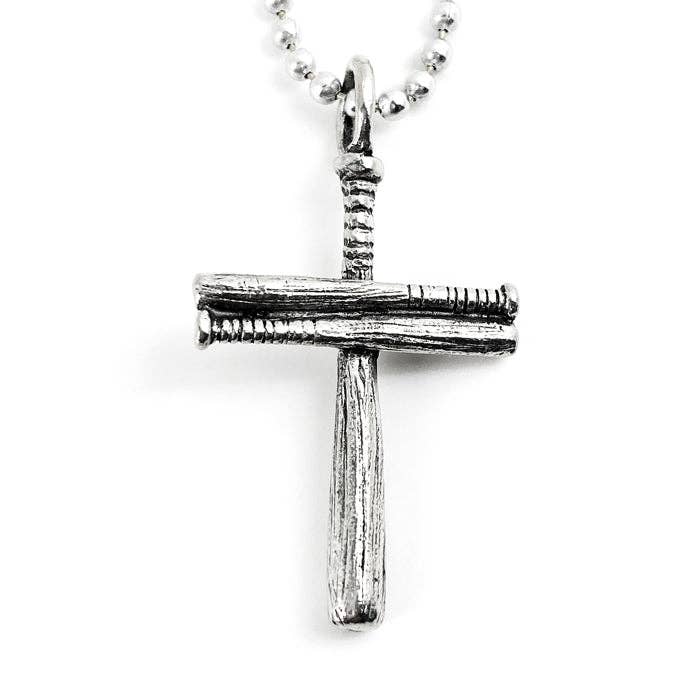Load image into Gallery viewer, Cross Baseball Bat Necklace
