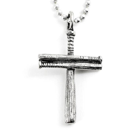 Cross Baseball Bat Necklace