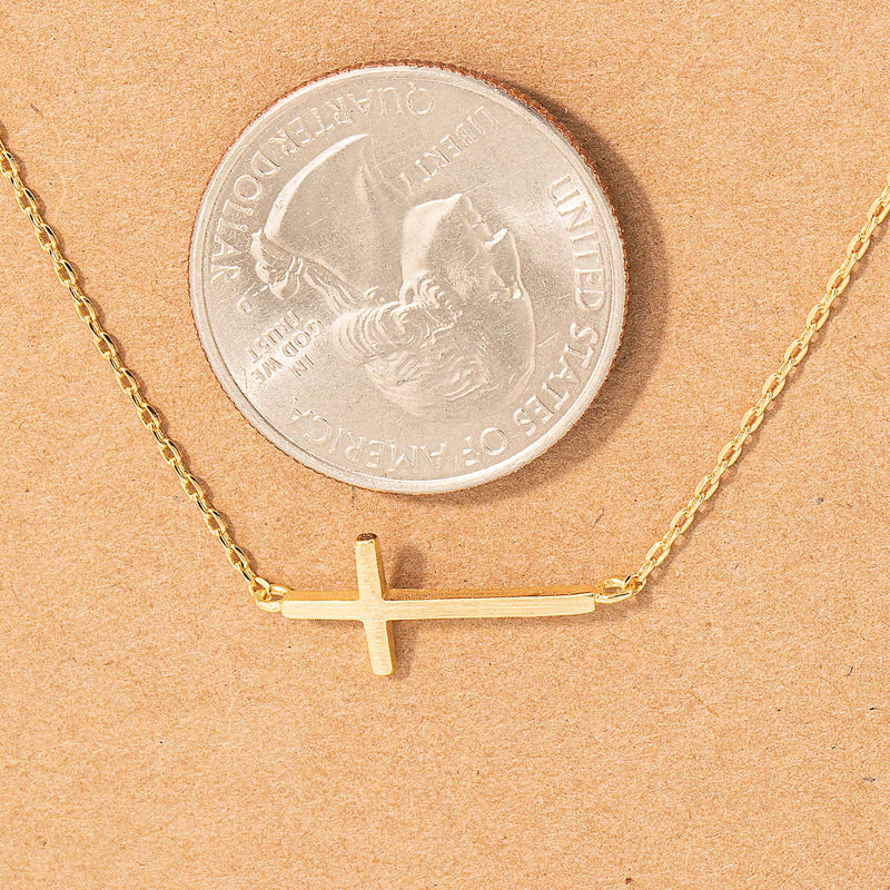 Load image into Gallery viewer, Side Cross Pendant Necklace
