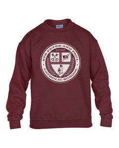 Burgundy Crewneck Sweatshirt SPPS Crest