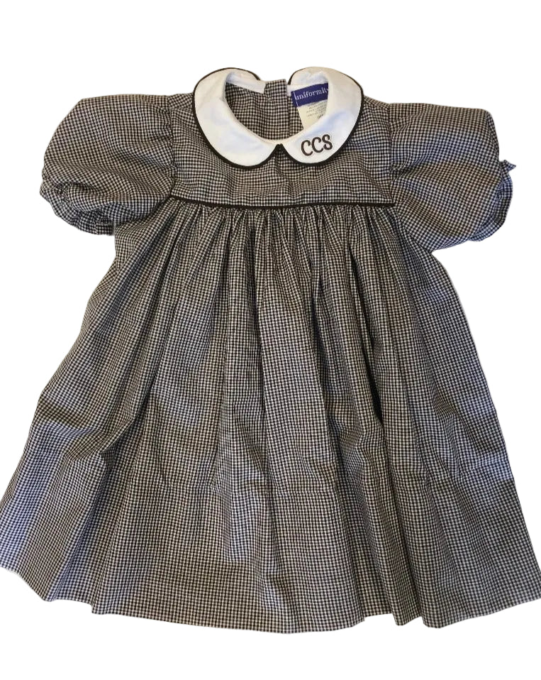 Load image into Gallery viewer, Gingham Dress Brown CCS
