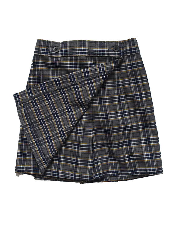 Load image into Gallery viewer, EW Button Front Skort Plaid 42
