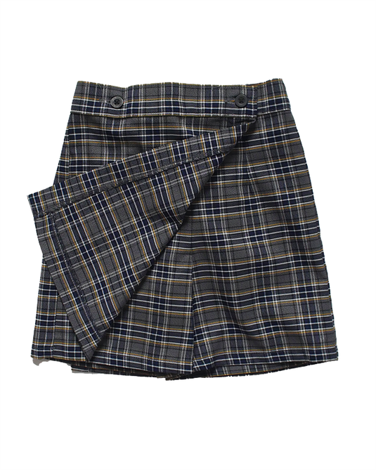 EW Button Front Skort Plaid 42