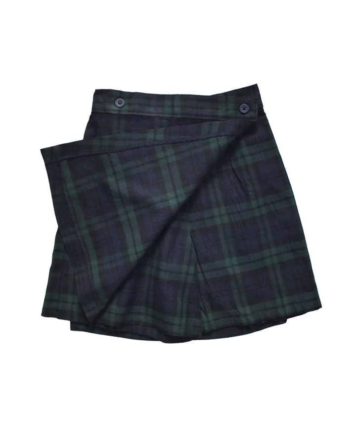 Load image into Gallery viewer, EW Button Front Skort Plaid 189
