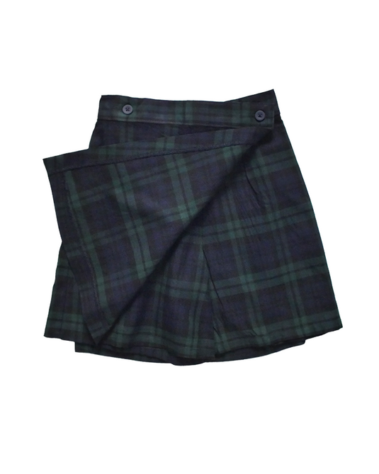 EW Button Front Skort Plaid 189