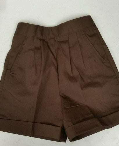 Girls Pull-On Shorts Brown