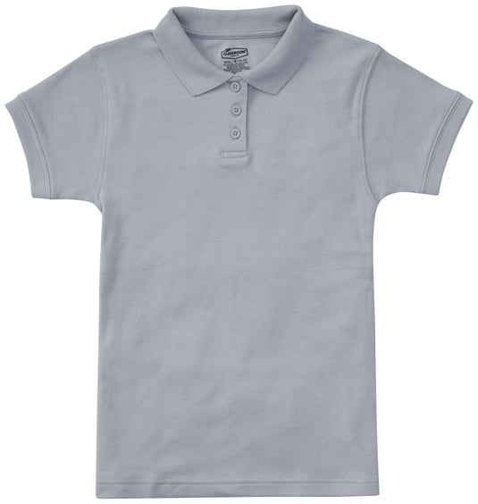 CR Girls Jersey Polo Grey