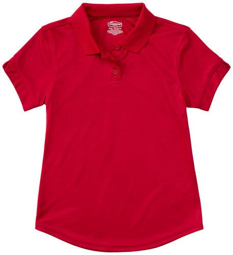 CR DryFit Polo Girls Red Short Sleeve