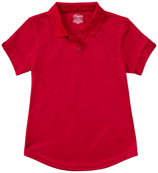CR DryFit Polo Girls Red Short Sleeve