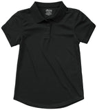 CR DryFit Polo Girls Black Short Sleeve