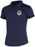 CR DryFit Polo Girls Navy Short Sleeve