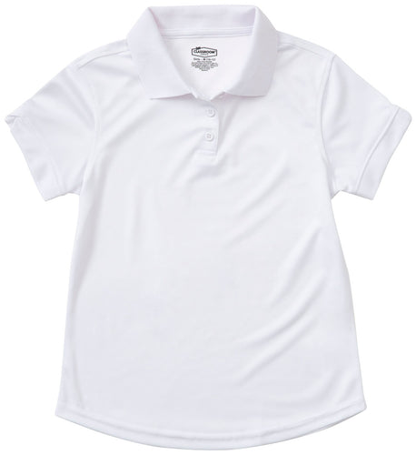 CR DryFit Fem Fit Polo White Short Sleeve
