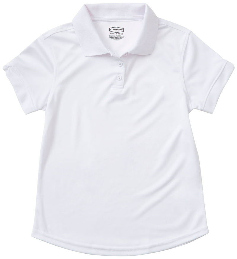Load image into Gallery viewer, CR DryFit Fem Fit Polo White Short Sleeve
