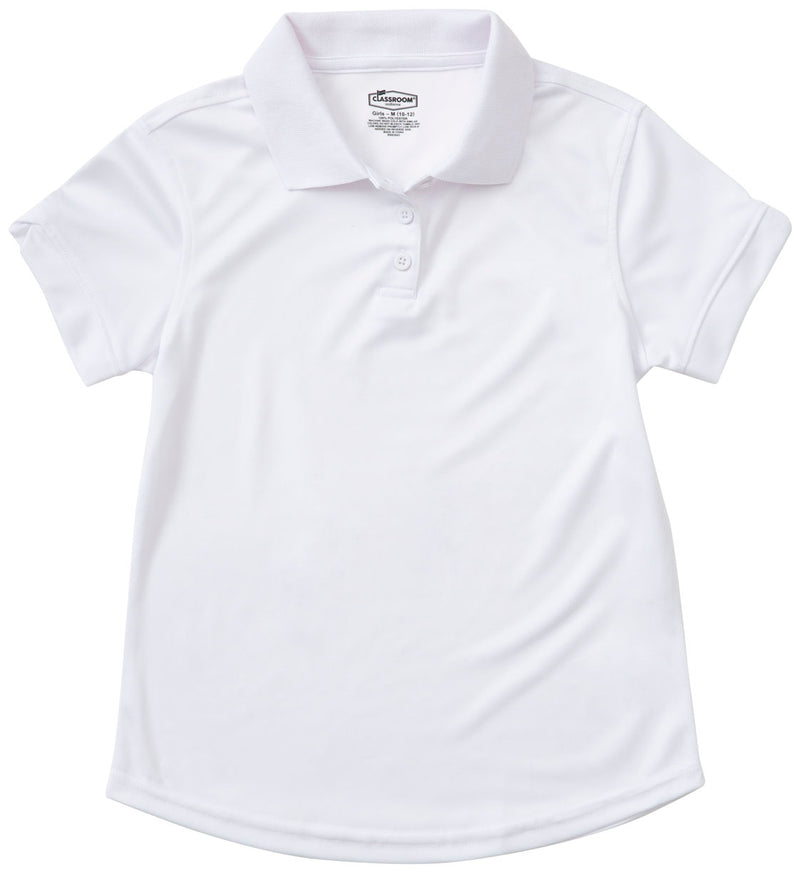Load image into Gallery viewer, CR DryFit Polo White Girls Short Sleeve
