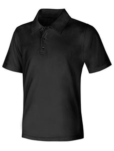CR DryFit Polo Black Short Sleeve