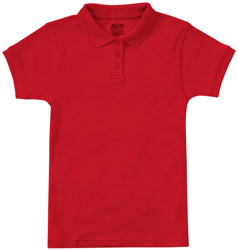 CR Girls Jersey Polo Red