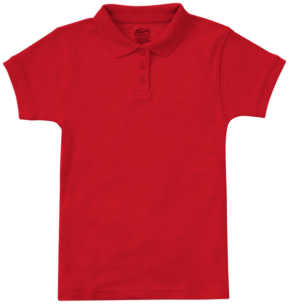 CR Jersey Polo Red Girls Short Sleeve