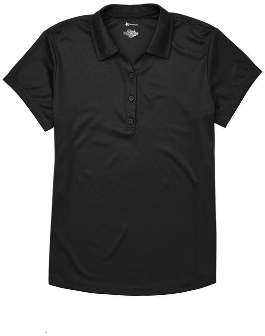 CR DryFit Fem Fit Polo Black Short Sleeve