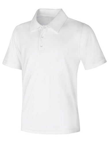 EW DryFit Polo White Short Sleeve