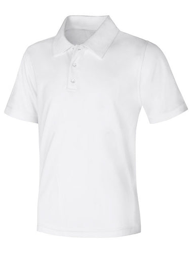 CR DryFit Polo White Short Sleeve