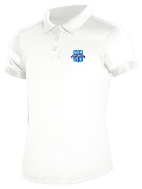 Load image into Gallery viewer, CR DryFit Polo White Girls Short Sleeve
