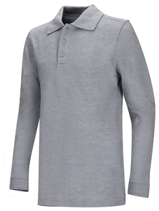 CR Jersey Polo Grey Long Sleeve