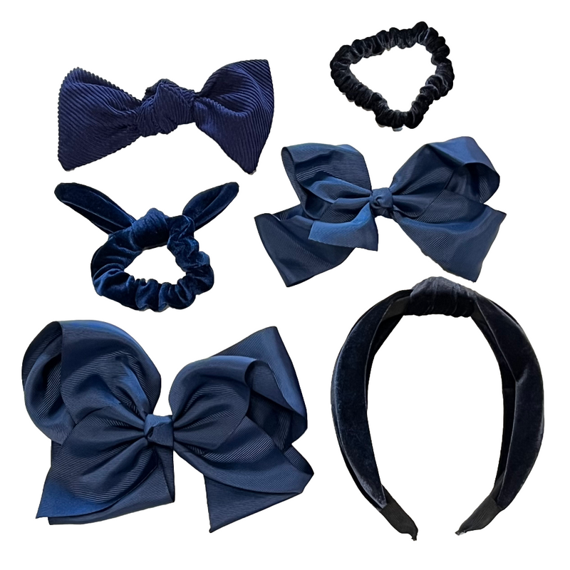 Load image into Gallery viewer, Hair Accessories Navy
