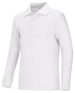 CR Jersey Polo White Long Sleeve