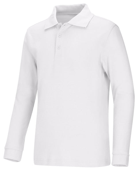 CR Jersey Polo White Long Sleeve