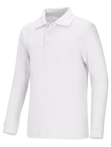A+ Jersey Polo White Long Sleeve