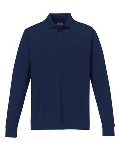 EW DryFit Polo Navy Long Sleeve