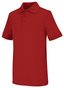 CR Pique Polo Red Short Sleeve