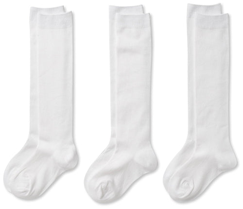 Knee Socks 3 Pk White